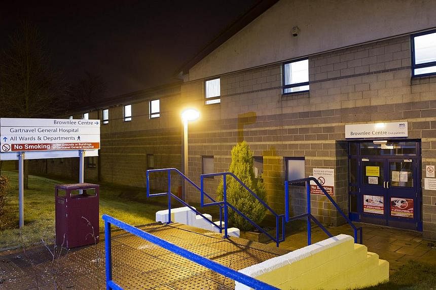 Exterior view of the specialist Brownlee Centre on the Gartnavel Hospital campus in Glasgow on Dec 29, 2014, where a health-care worker diagnosed with Ebola ia being treated. -- PHOTO: AFP