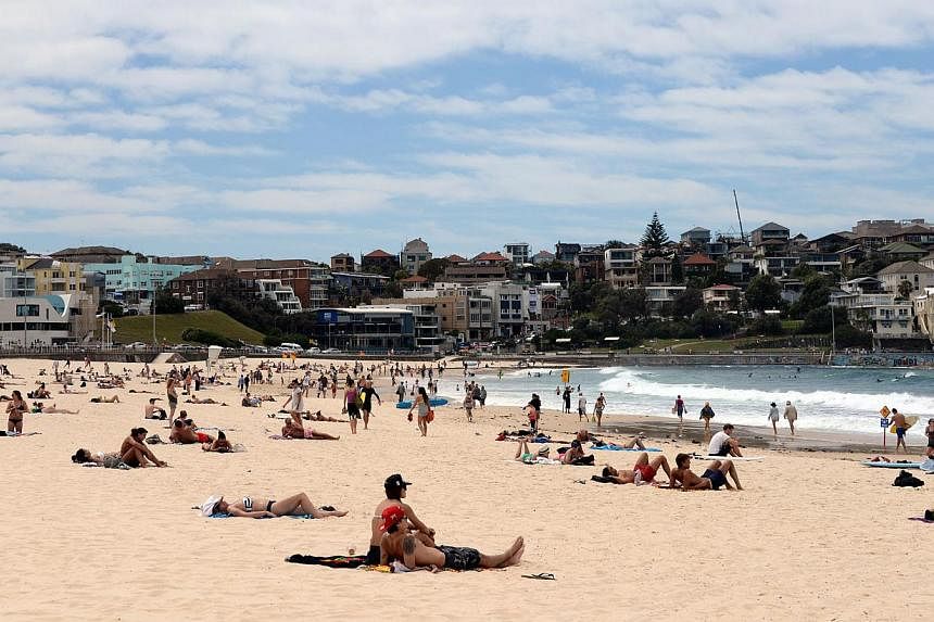 A sunny day at Bondi Beach in Sydney on&nbsp;Oct 28, 2014. -- PHOTO: AFP