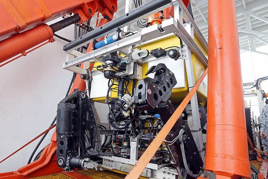 The Remotely Operated Vehicle (ROV) on board the MV Swift Rescue, the fourth ship to be sent by Singapore to help in the search for QZ8501. -- ST PHOTO: SEAH KWANG PENG