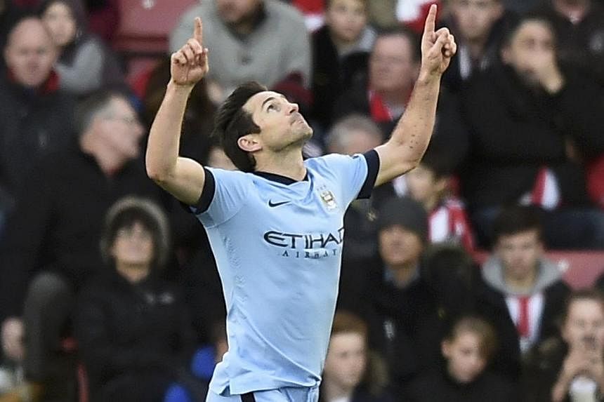 Lampard has scored six goals in 17 appearances for City this season after signing on loan from the fledgling MLS club New York City FC. -- PHOTO: REUTERS