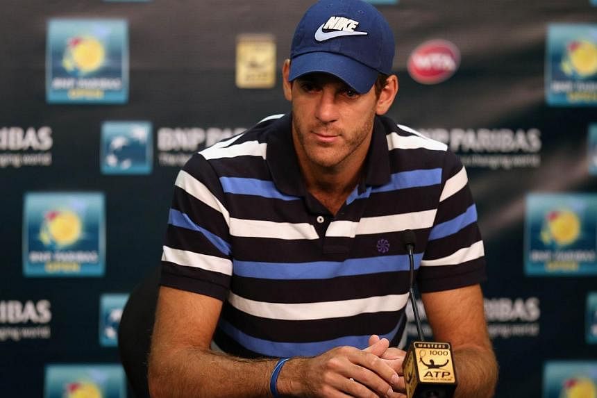 Former US Open winner Juan Martin del Potro has withdrawn from the Brisbane International, officials said on Thursday, further delaying his return to the tennis court from an injury-blighted 2014.&nbsp;-- PHOTO: AFP