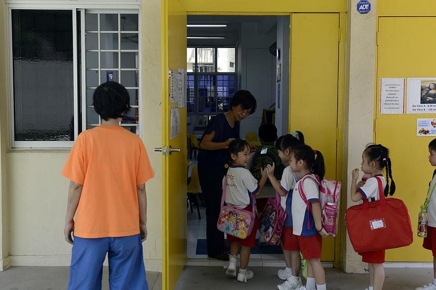 Small kindergarten operators will be encouraged to share resources to keep their costs down, Minister for Social and Family Development Chan Chun Sing told reporters on Friday. &nbsp;-- PHOTO: ST FILE