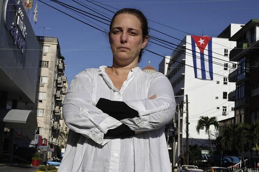 Cuban artist Tania Bruguera in Havana Dec 31, 2014.&nbsp;More than 500 artists wrote to Cuban President Raul Castro on Friday calling for the release of Cuban performance artist Bruguera,&nbsp;who was detained for a third time in three days in a crac