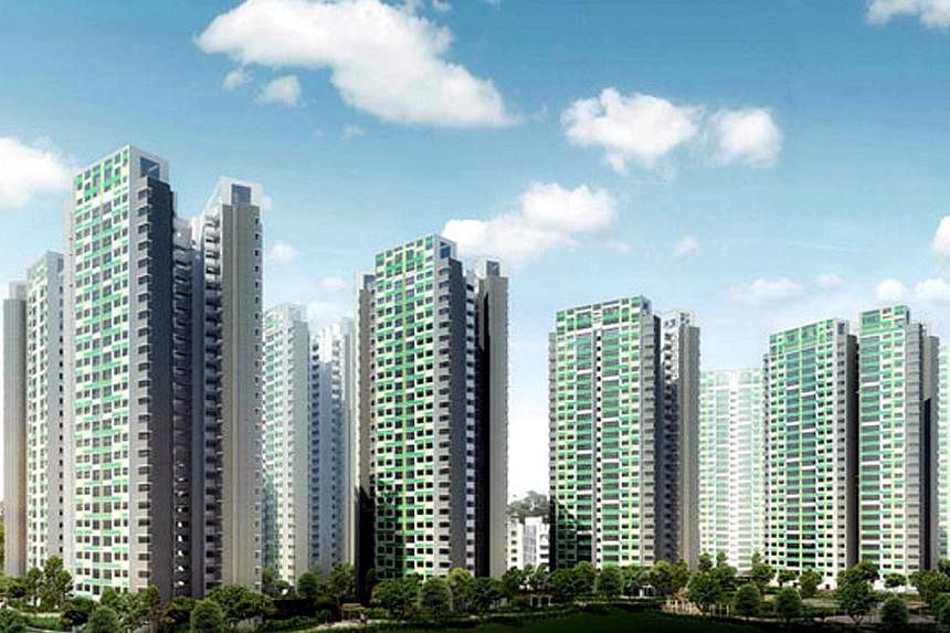 An artist's impression of Fernvale Lea in Sengkang.&nbsp;Upset about an upcoming columbarium close to their future flats, some would-be residents of Fernvale Lea have asked the Housing Board for a refund. -- PHOTO: HDB