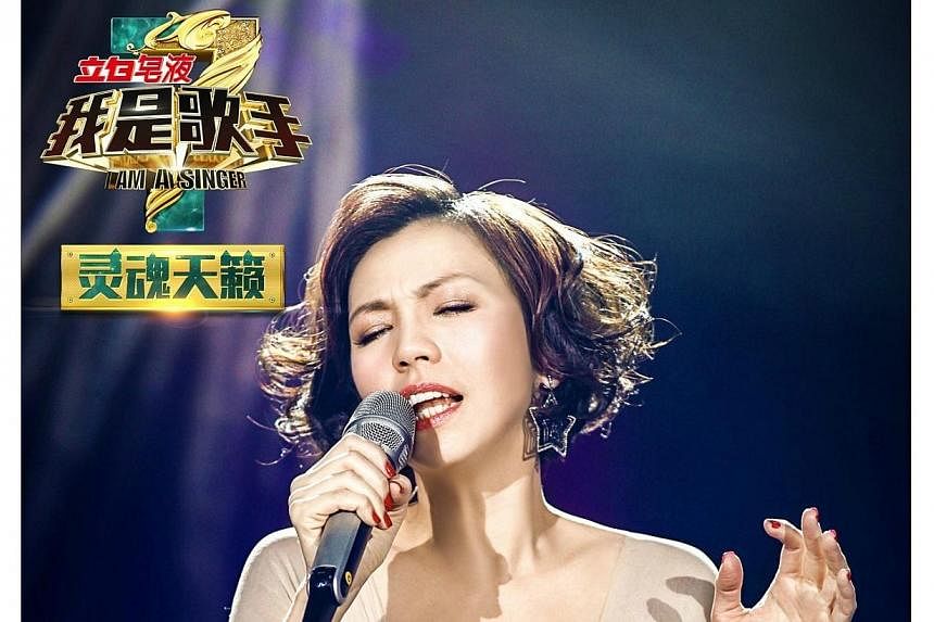 Kit Chan came in last in the debut of the third season of the Hunan TV contest I Am A Singer, but she is winning hearts in China. -- PHOTO:&nbsp;WEIBO.COM/IAMASINGER