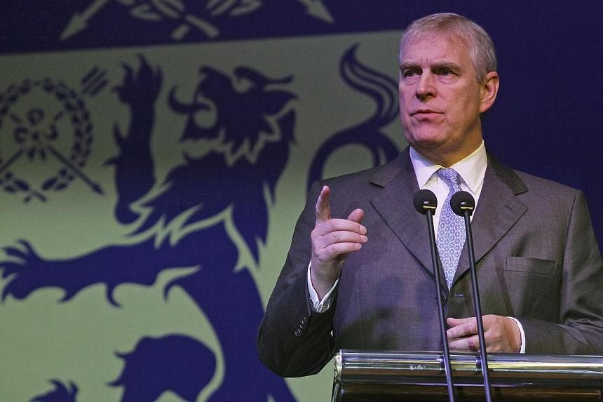 Prince Andrew is fifth in line to the British throne and was the first child born to a reigning British monarch in more than a century. -- PHOTO: REUTERS