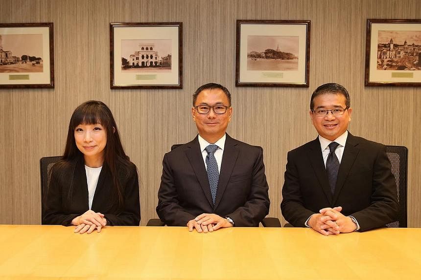 Chief Justice of Singapore Sundaresh Menon, on the occasion of the opening of the legal year, announced the appointment of four new Senior Counsels - (from left) Ms Mavis Chionh, Mr Tan Chuan Thye, Mr Edwin Tong, and Mr Lee Kim Shin (not in photograp