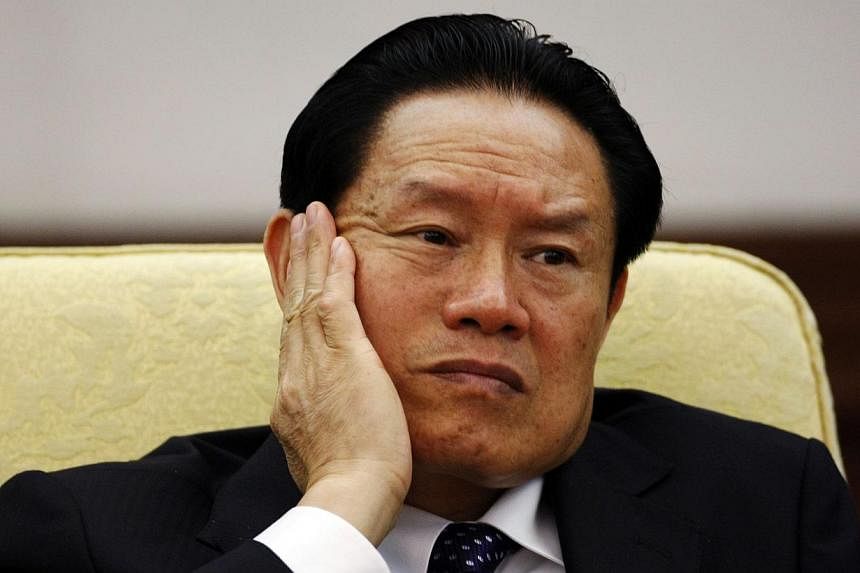 The Chinese authorities have transferred former domestic security chief Zhou Yongkang's corruption case to "judicial organs", paving the way for his trial, the party's anti-graft watchdog said on Wednesday, Jan 7, 2015. -- PHOTO: REUTERS