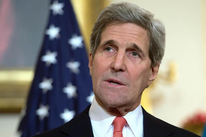 US Secretary of State John Kerry (above) will travel to India this week to join a key investment forum and pave the way for an upcoming visit by US President Barack Obama, an official said Tuesday. -- PHOTO: AFP&nbsp;
