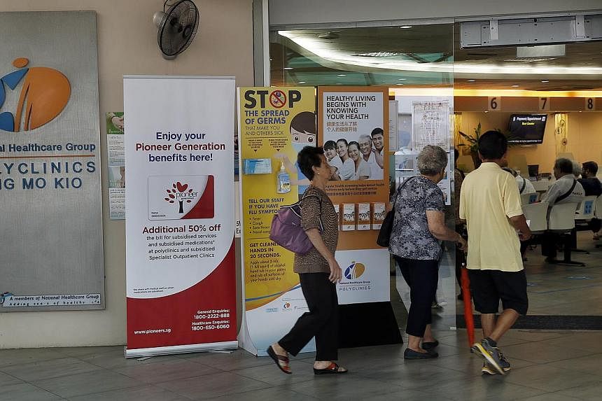 Someone who visits the polyclinic every few months for treatment for say, thyroid disorder, can use Flexi-Medisave to cover the medical bills. -- ST PHOTO:&nbsp;LAU FOOK KONG