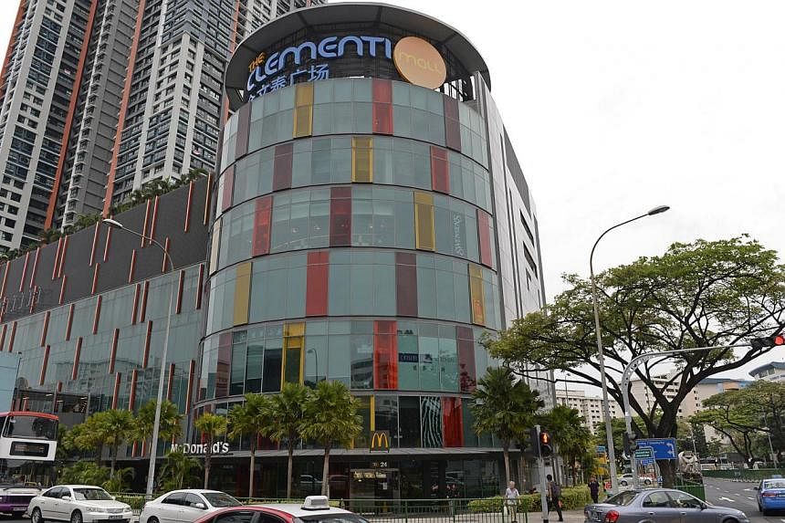 The Clementi Mall.&nbsp;SPH Reit Management, the managers of SPH Reit, has announced a distribution to unitholders of $33.5 million for the first quarter ended Nov 30 last year. -- PHOTO: ST FILE