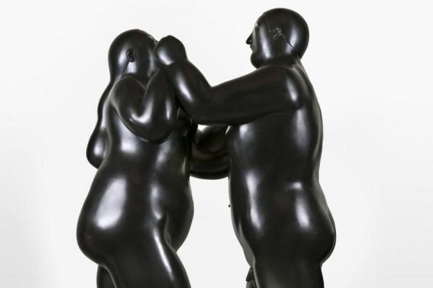 Botero's bronze sculpture Dancers will be on display at the Art Stage 2015.&nbsp;-- PHOTO:&nbsp;INTERNATIONAL ART PTE LTD