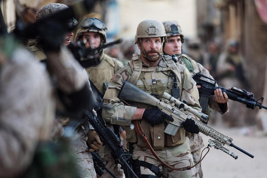 Image still from the movie American Sniper starring Bradley Cooper and Sienna Miller. Clint Eastwood's war film blasted into first place with a massive US$107 million (S$133.7 million) on its debut weekend at the North American box office, a record f