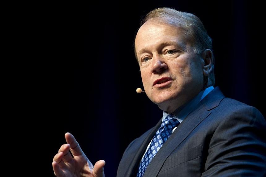 John Chambers, chief executive of tech giant Cisco, speaks in a panel discussion during the 2015 International Consumer Electronics Show (CES) in Las Vegas, Nevada on Jan 7, 2015. -- PHOTO: REUTERS