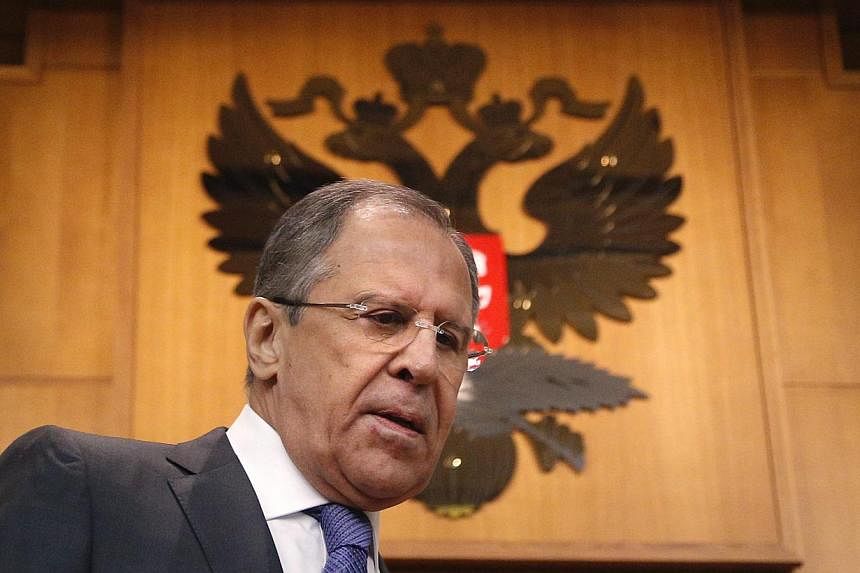 Russian Foreign Minister Sergei Lavrov arrives at his annual news conference in Moscow, Russia on Jan 21, 2015.&nbsp;Russia hit back on Wednesday at US President Barack Obama's State of the Union speech, saying it showed the United States believes it