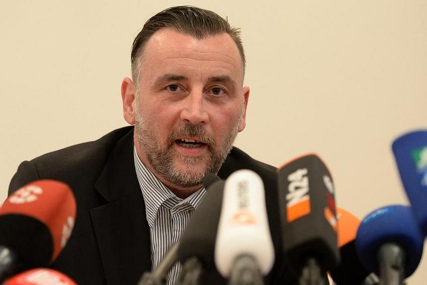 A photo of Lutz Bachmann,&nbsp;the founder of Germany's new anti-"Islamisation" movement Pegida showing him wearing an Adolf Hitler-like moustache and hair style surfaced in German media on Wednesday, Jan 21, 2015. -- PHOTO: EPA