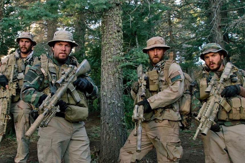 2013’s Lone Survivor, starring (above from left) Taylor Kitsch, Mark Wahlberg, Ben Foster and Emile Hirsch, fared better at the box office. -- PHOTO: DISNEY