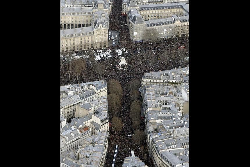 In the wake of the attacks in France, shows of support for freedom of speech have poured in from the world over, including a march for liberty on the streets of Paris (above).