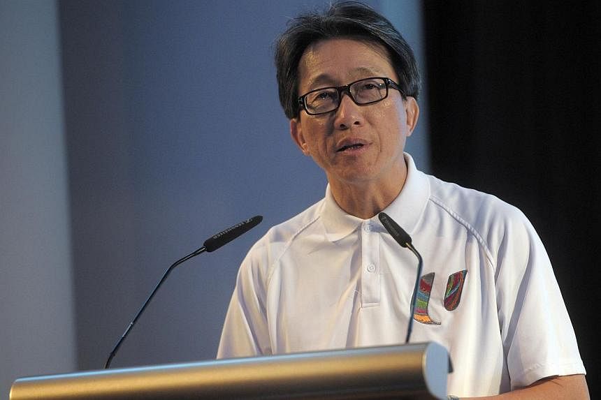 Mr Chan Chun Sing is expected to take over the helm of the NTUC from Mr Lim Swee Say (above) before Mr Lim turns 62 in July next year, due to a self-imposed NTUC rule to encourage union leadership renewal. -- PHOTO: JOSEPH NAIR FOR ST