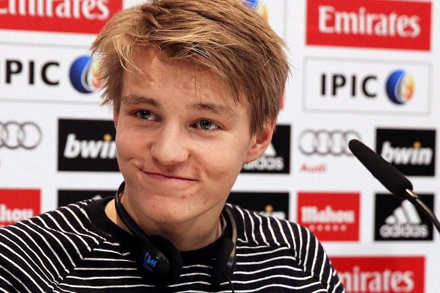 Norwegian prodigy Martin Odegaard (above) has a great future but needs time to settle into his new life, said&nbsp;Real Madrid coach Carlo Ancelotti on Friday. -- PHOTO: EPA