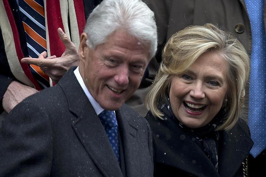 Former US president Bill Clinton and former US secretary of state Hillary Clinton depart the former governor of New York Mario Cuomo's funeral in Manhattan, New York Jan 6, 2015.&nbsp;Famed director Marin Scorsese has shelved a partly finished docume