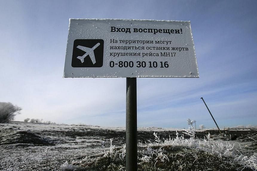 A sign near the MH17 crash site in Ukraine in December reads "No entrance! There may be remains of the victims of flight MH17 crash at the territory". When snow and frost abate and the security situation permits, experts will again return to the site