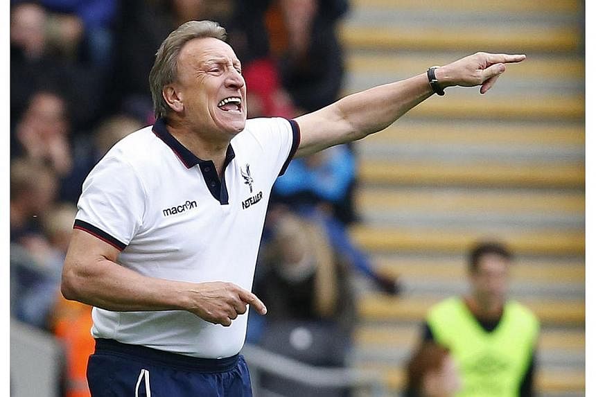 Neil Warnock gestures during the English Premier League football match between Hull City and Crystal Palace at the KC Stadium in Kingston upon Hull. Premier League dismissals are down six from last season, however, as only Warnock and West Bromwich A