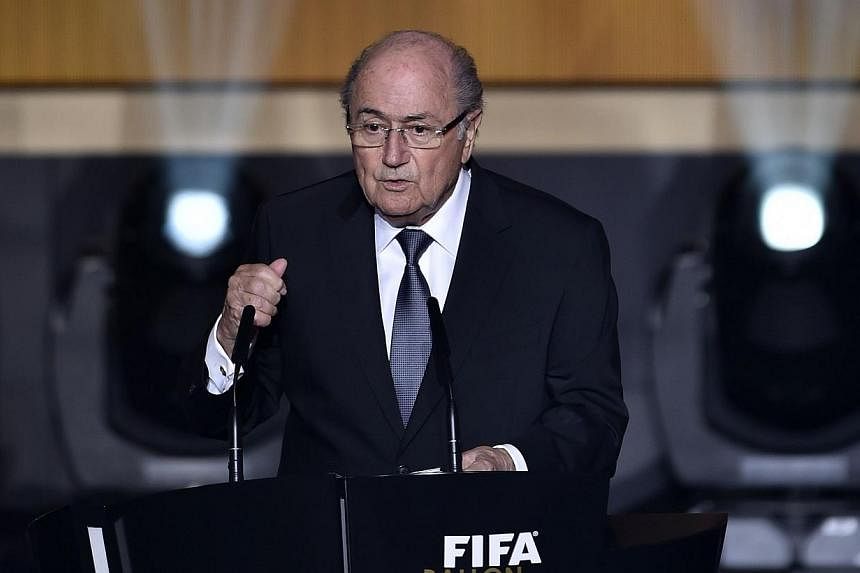 FIFA president Sepp Blatter delivers the opening speech during the 2014 FIFA Ballon d'Or award ceremony at the Kongresshaus in Zurich on Jan 12, 2015. African countries will vote overwhelmingly for Sepp Blatter in this year's Fifa elections, senior o
