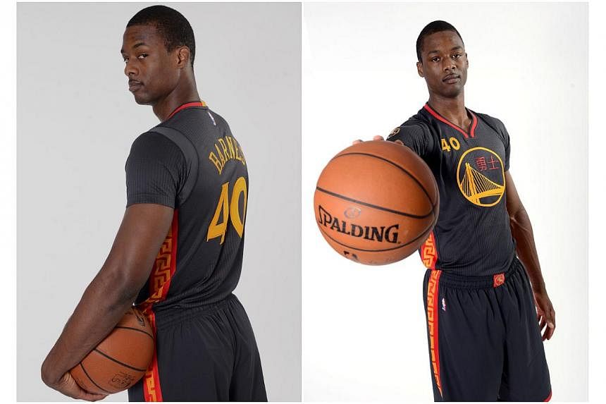 The Golden State Warriors' special Chinese New Year jersey. -- PHOTO: NBA