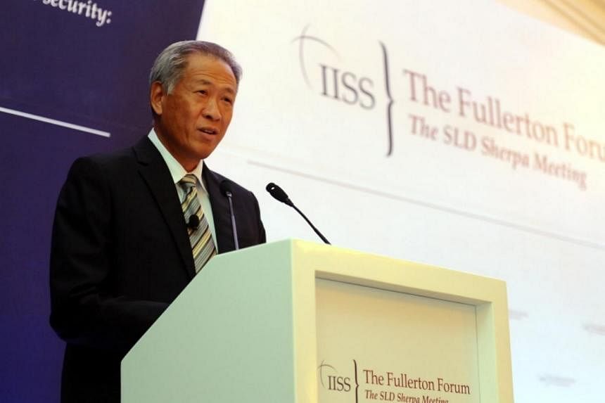 Defence Minister Dr Ng Eng Hen, speaking at the 3rd International Institute for Strategic Studies (IISS) Fullerton Forum: The Shangri-La Dialogue Sherpa Meeting at the Fullerton Hotel on Jan 26, 2015. The People's Action Party (PAP) has lined up more
