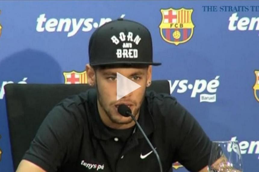 Neymar Jr is keen to leave his mark on the Barcelona team, even if he does not spend the rest of his career there. -- PHOTO: SCREENGRAB FROM VIDEO