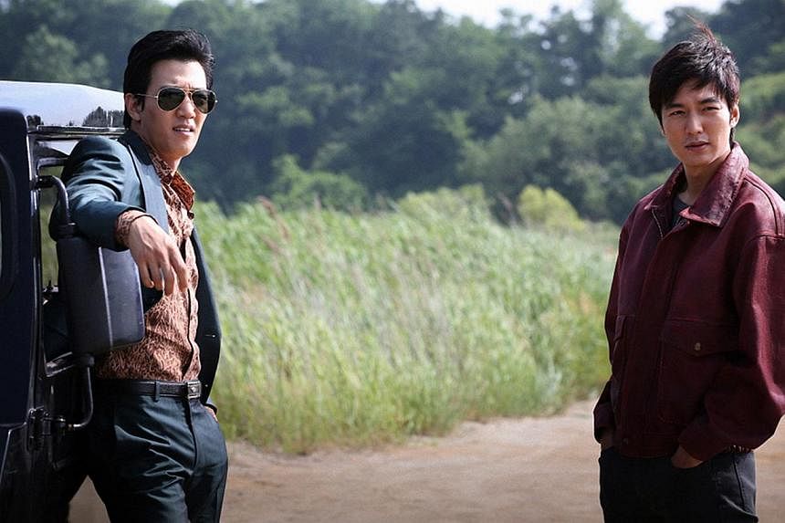Kim Rae Won (far left) shines in his role as a thug opposite heart-throb Lee Min Ho (left) in Gangnam Blues.