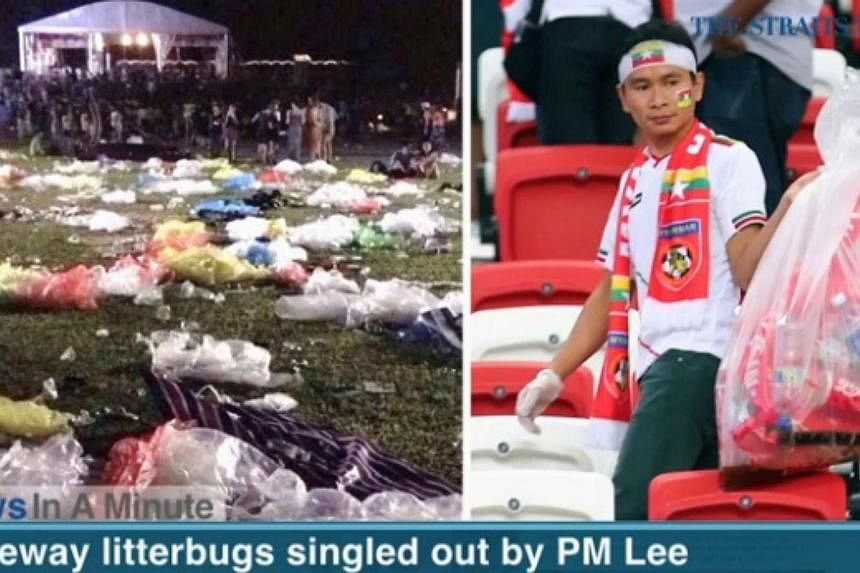 In today's News In A Minute, we look at litterbugs at last Saturday's Laneway music festival being singled out by Prime Minister Lee Hsien Loong on his Facebook page. -- SCREENGRAB FROM RAZORTV