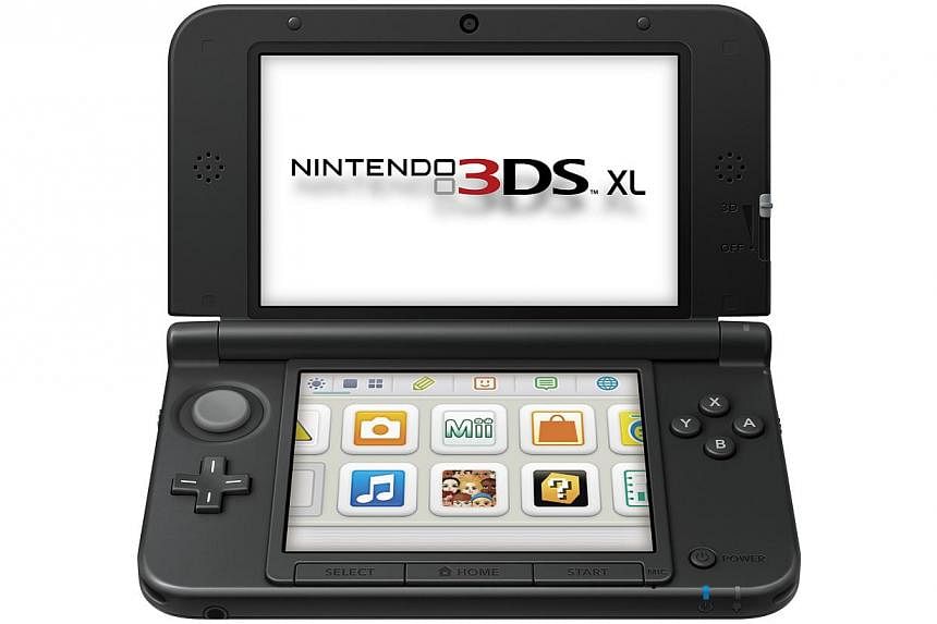 A Nintendo 3DS XL. The Japanese videogame giant said Wednesday its April-December net profit soared six-fold to US$504 million. -- PHOTO: NINTENDO