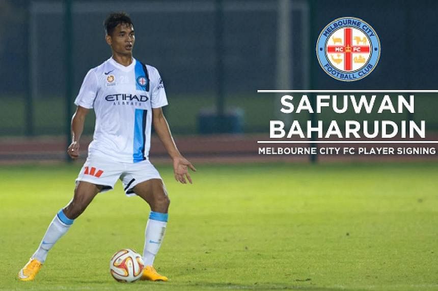 Singapore defender Safuwan Baharudin in action for new club, A-League side Melbourne City FC. -- PHOTO:&nbsp;COURTESY OF MELBOURNE CITY FC