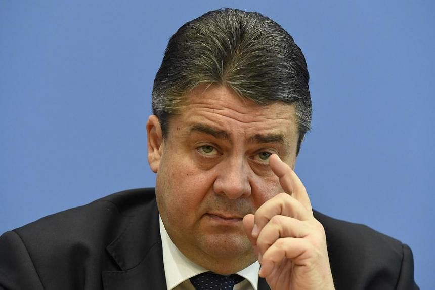 German Vice Chancellor, Economy and Energy Minister Sigmar Gabriel addresses a news conference to present his annual economic report in Berlin on Jan 28, 2015.&nbsp;The new Greek government cannot make dramatic changes to its economic policy and expe