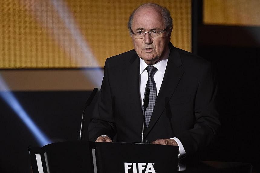 Fifa president Sepp Blatter confirmed that he had submitted his bid to run for re-election on Thursday, Jan 29, 2015, the deadline day for nominations to be handed in. -- PHOTO: AFP
