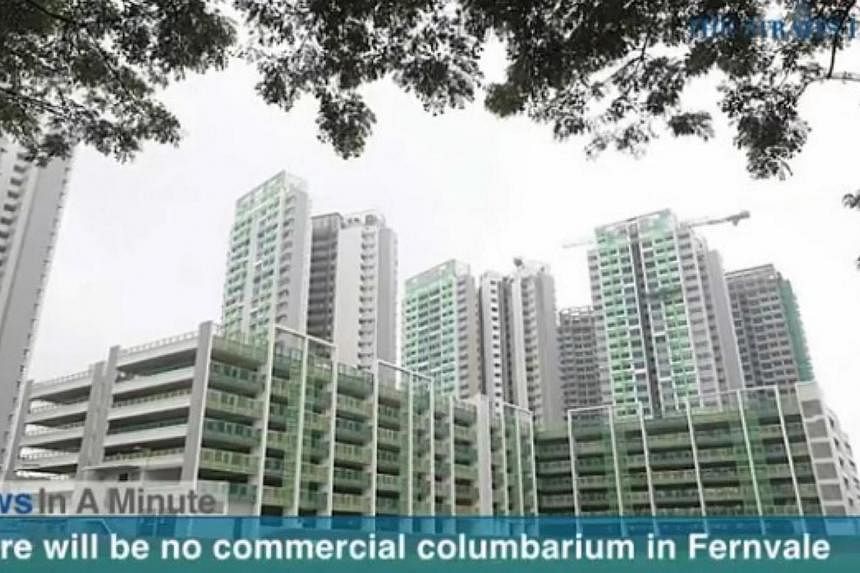 In today's News In A Minute, we look at how there will be no commercial columbarium at the proposed temple site at Sengkang as the winning tenderer for the site, Eternal Pure Land, is a private company without religious affiliations.&nbsp;-- SCREENGR