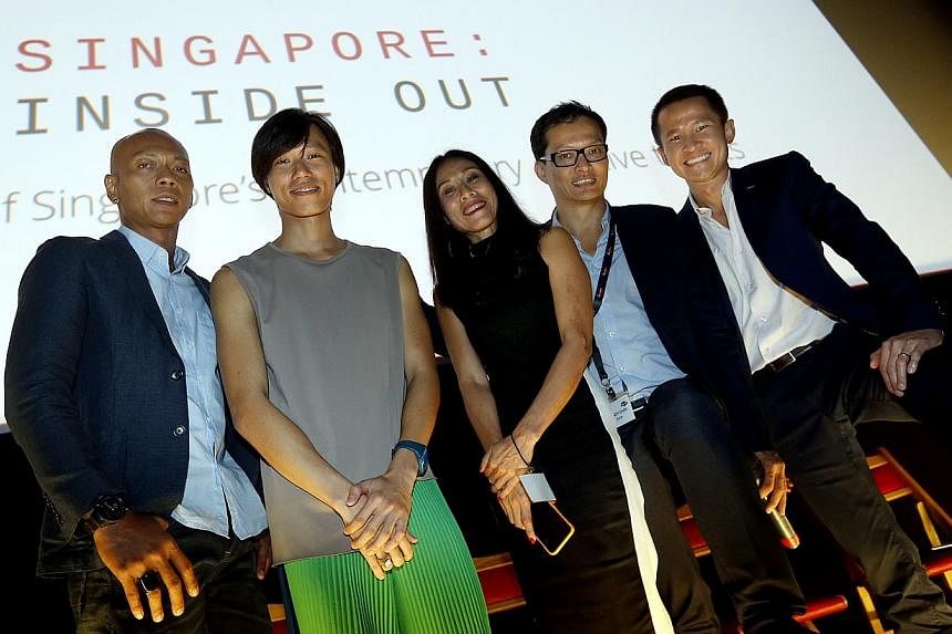 (From left) Sound-Media artist Zulkifle Mahmod, choreographer Lee Mun Wai, playwright Tan Kheng Hua, Singapore: Inside Out Creative Director Randy Chan, and STB Chief Executive Lionel Yeo&nbsp;were present yesterday at the second media launch of the 