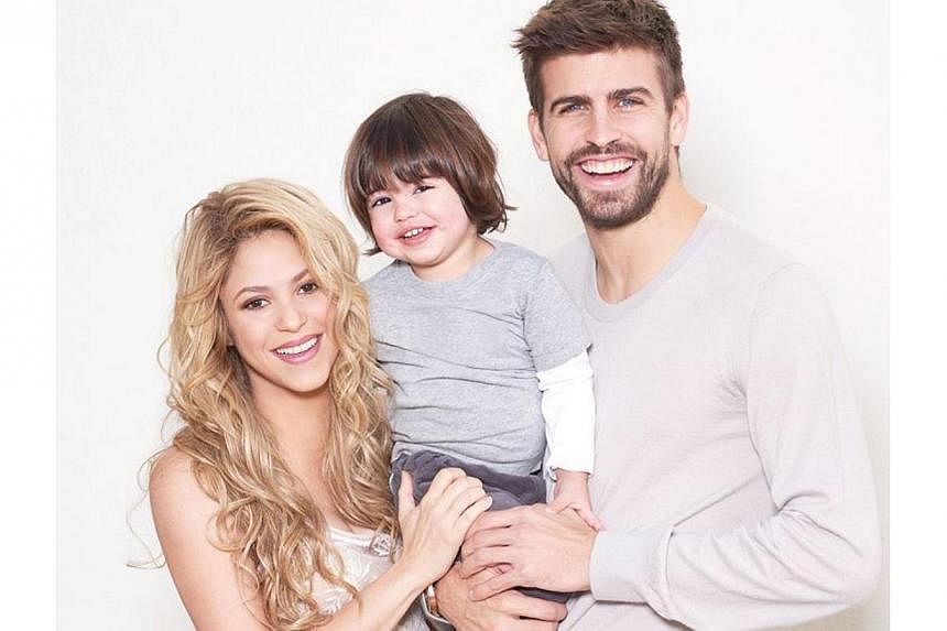 Shakira in a family photo from her Facebook page. The&nbsp;Colombian pop star has given birth to a baby boy, named Sasha, her second child with Barcelona footballer Gerard Pique, the celebrity couple annnounced on Friday. -- PHOTO: FACEBOOK