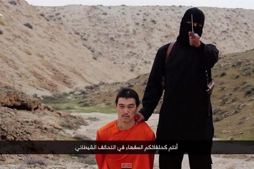 The Islamic State in Iraq and Syria group released a video on Saturday purportedly showing the beheading of Japanese hostage Kenji Goto. -- PHOTO: YOUTUBE