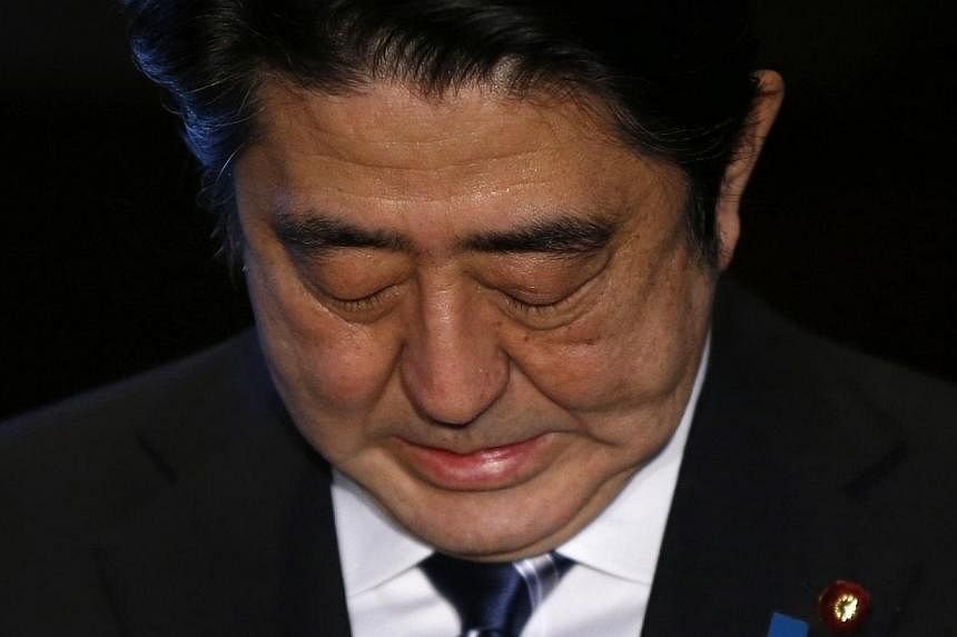 Japan's Prime Minister Shinzo Abe speaks to the media at his official residence in Tokyo on Feb 1, 2015.&nbsp;Japan's failure to rescue two hostages beheaded by Islamic State in Iraq and Syria (ISIS) militants has raised doubts about its ability to h
