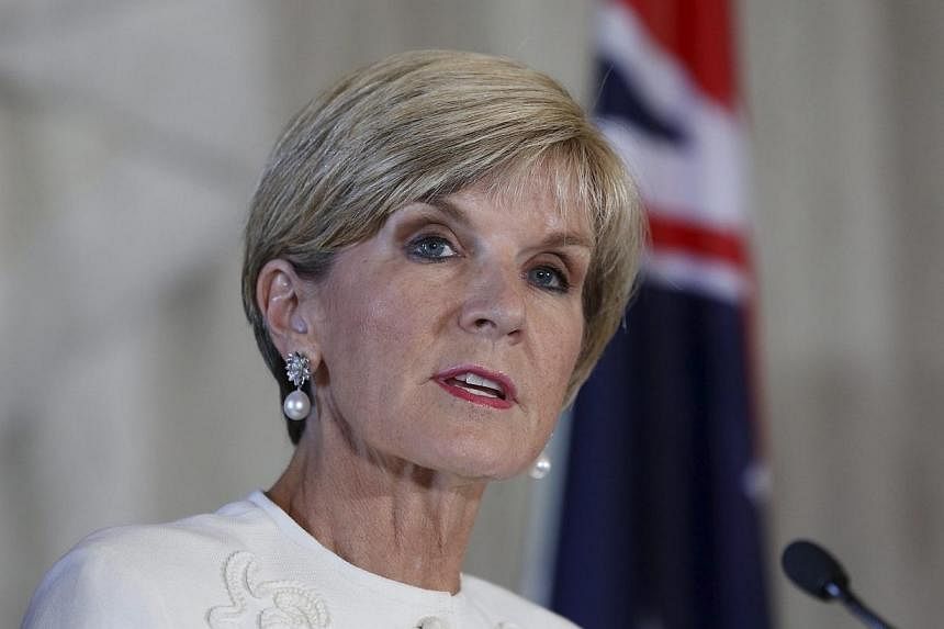 Australian Foreign Affairs Minister Julie Bishop speaks at a joint Australia-United Kingdom Ministerial Consultations press conference in Sydney, Australia, on Feb 2, 2015.&nbsp;Ms Bishop said there is a danger of Islamic State in Iraq and Syria (ISI