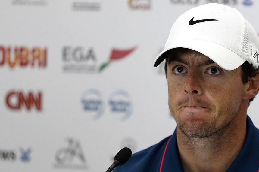 Rory McIlroy of Northern Ireland speaks during a press conference during the 2015 Dubai Desert Classic at the Emirates Golf Club on Jan 28, 2015.&nbsp;McIlroy will begin a multi-million dollar legal battle with his former agents in Dublin on Tuesday,