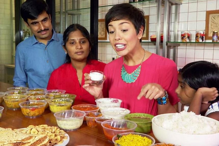 Nikki Muller as host in television food series, The Food Detective. It is one of many Public Service Broadcast (PSB) programmes lauded by the Media Development Authority (MDA) for improvements in production quality. -- PHOTO: MEDIACORP