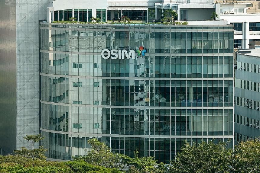 The Osim International building along Ubi Avenue 1. The company's Q4 earnings will be reported on Tuesday, Feb 3, 2015. -- ST PHOTO: KUA CHEE SIONG