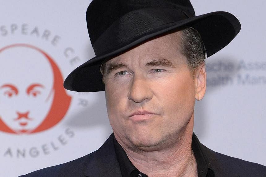 Actor Val Kilmer, best-known for his roles in Batman Forever and The Doors, said on Saturday he was at a Los Angeles hospital for observation following what he called a "complication". -- PHOTO: REUTERS