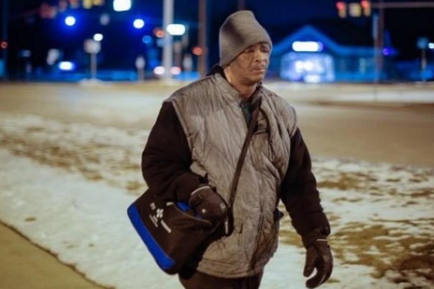 More than US$100,000 (S$135,000) have been raised for James Robertson from Detroit, a man who walks 21 miles (33.8km) every day to and from work. -- PHOTO: GOFUNDME