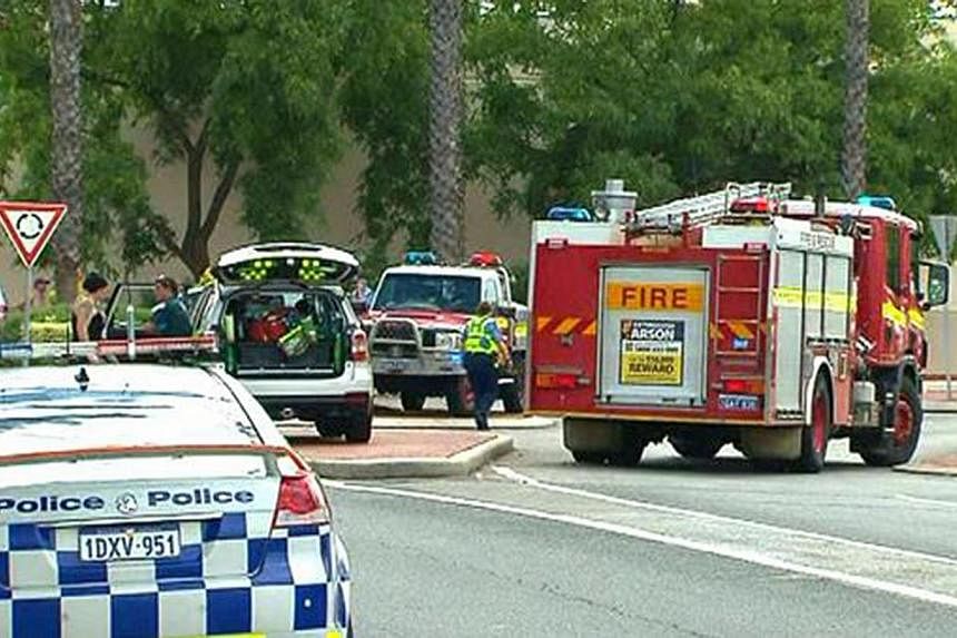 The explosion occurred at 9.30am local time at Morley Galleria shopping centre in north-eastern Perth. -- PHOTO: 9NEWS