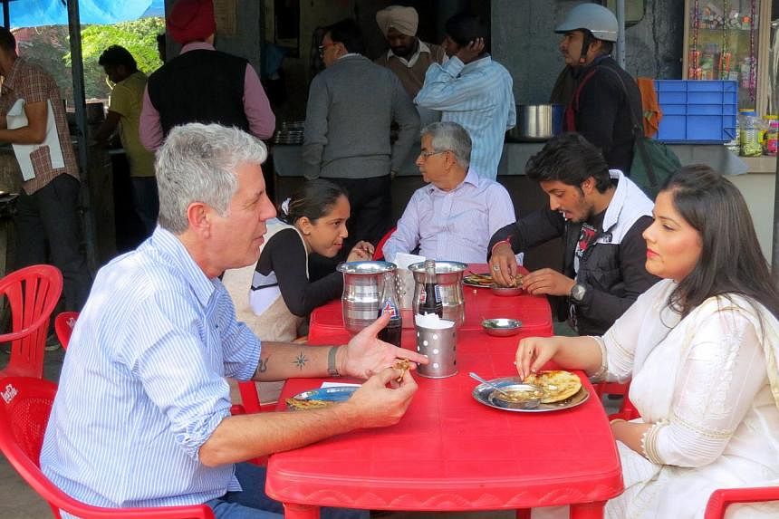 While filming in Punjab, Anthony Bourdain enjoyed roadside and vegan food, and said he ate “spectacularly well”. -- PHOTO: TLC, DISCOVERY NETWORKS ASIA-PACIFIC